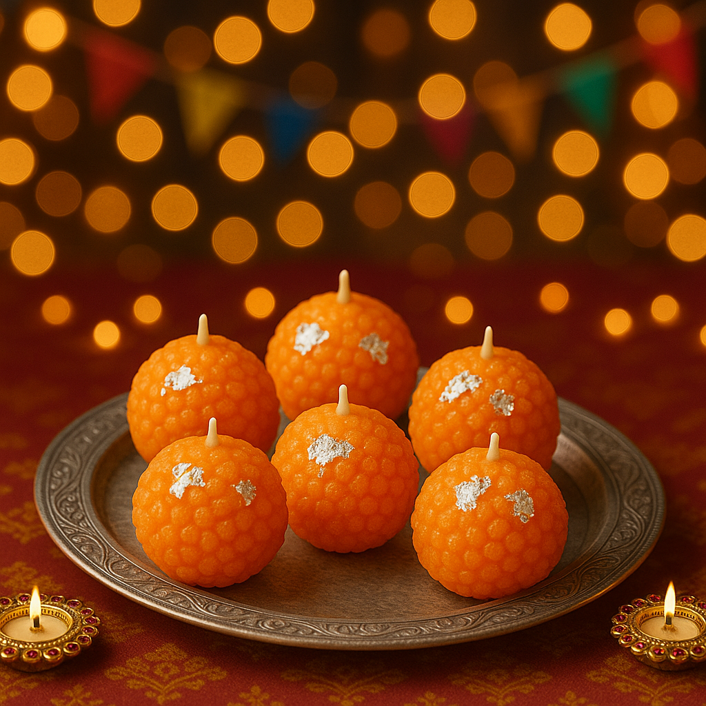 Writtini Laddoo Candle – Festive Mithai Inspired Candles