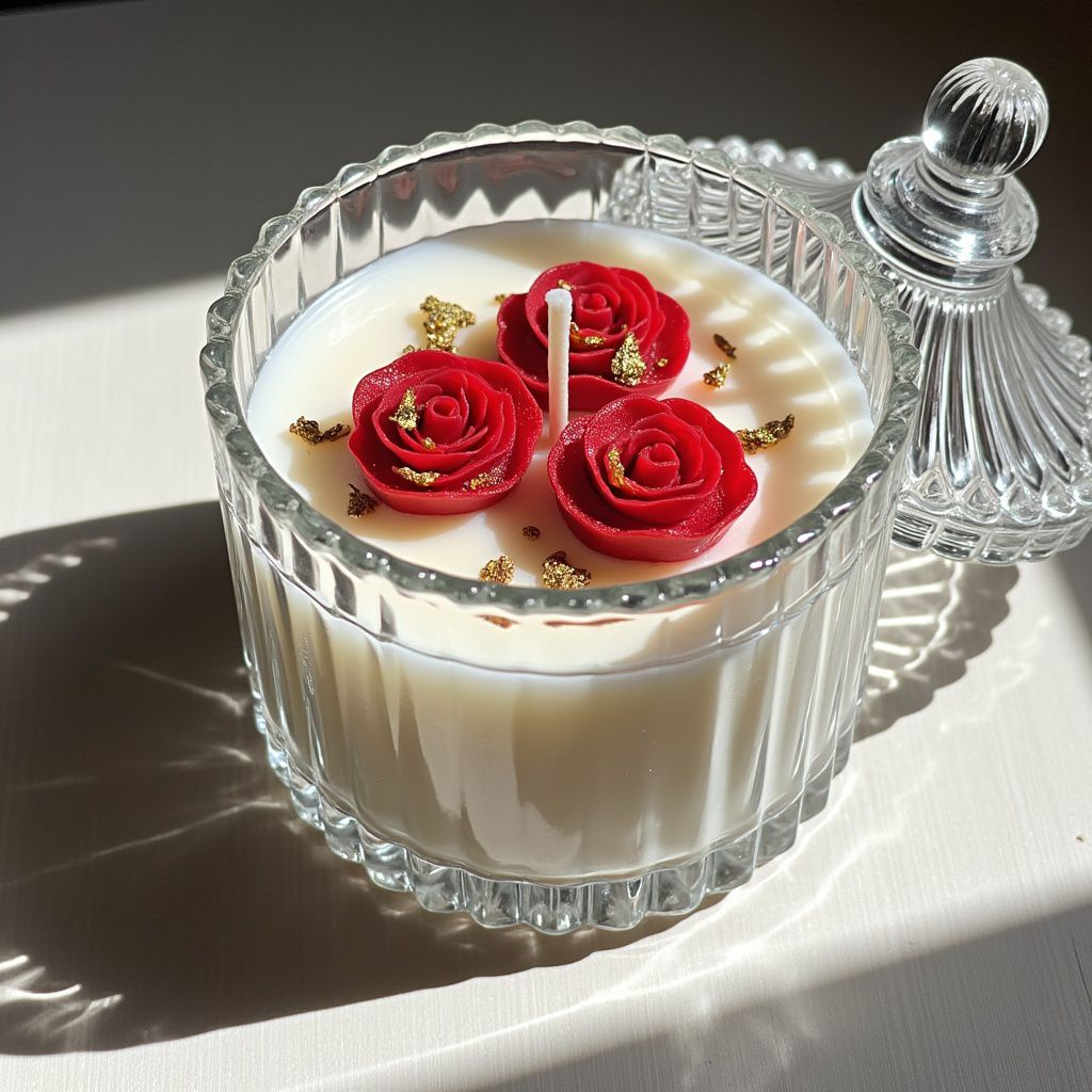 Rosette Charm Candle