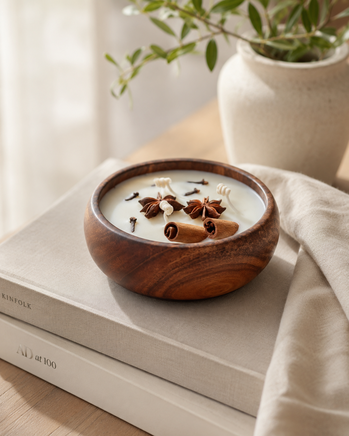 The Wooden Bowl Candle – Vanilla