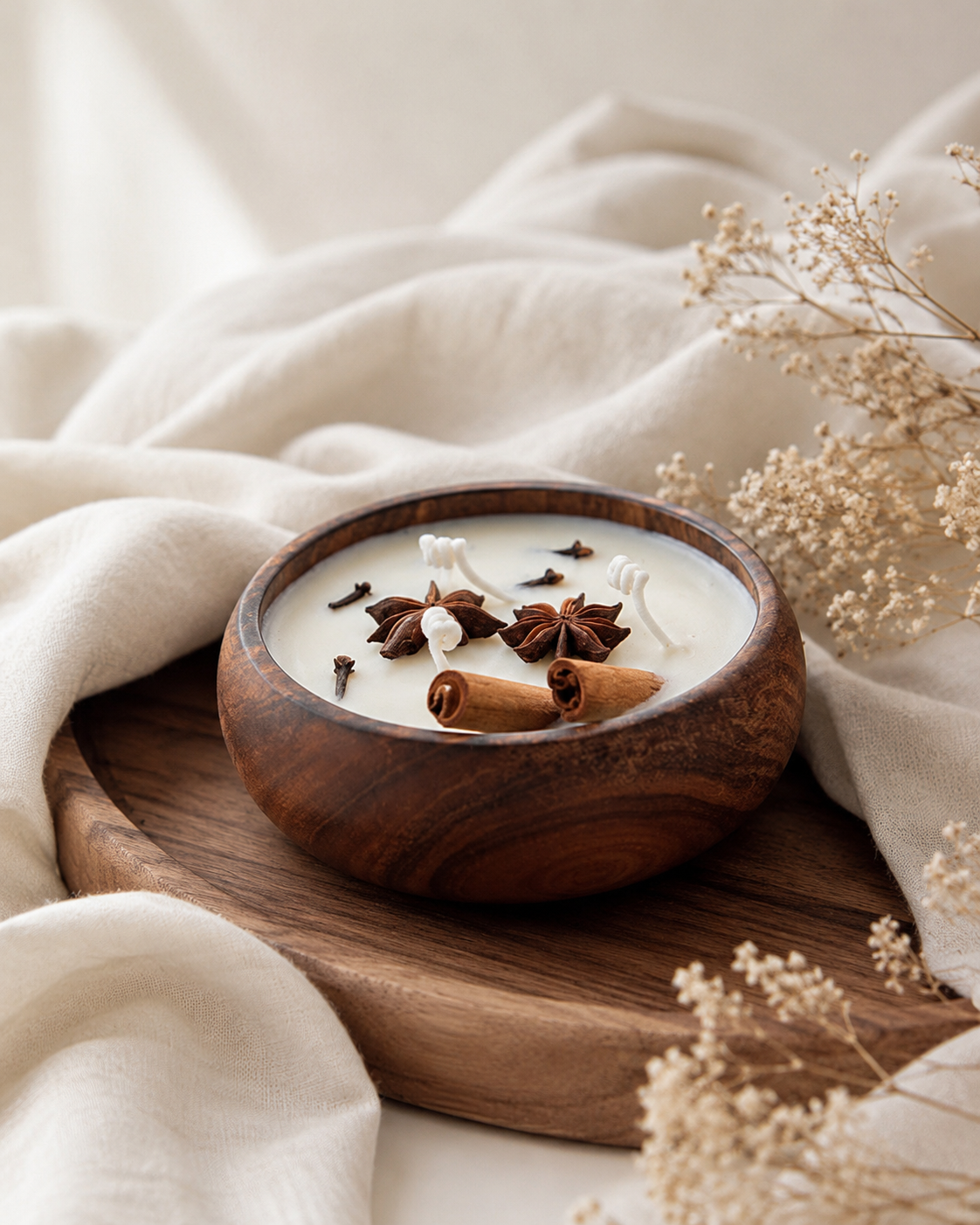 The Wooden Bowl Candle – Vanilla